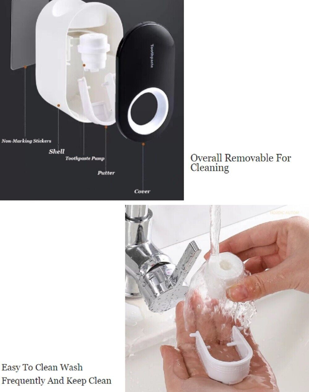 Wall-Mounted Automatic Toothpaste Dispenser – Hands-Free Squeezer Holder