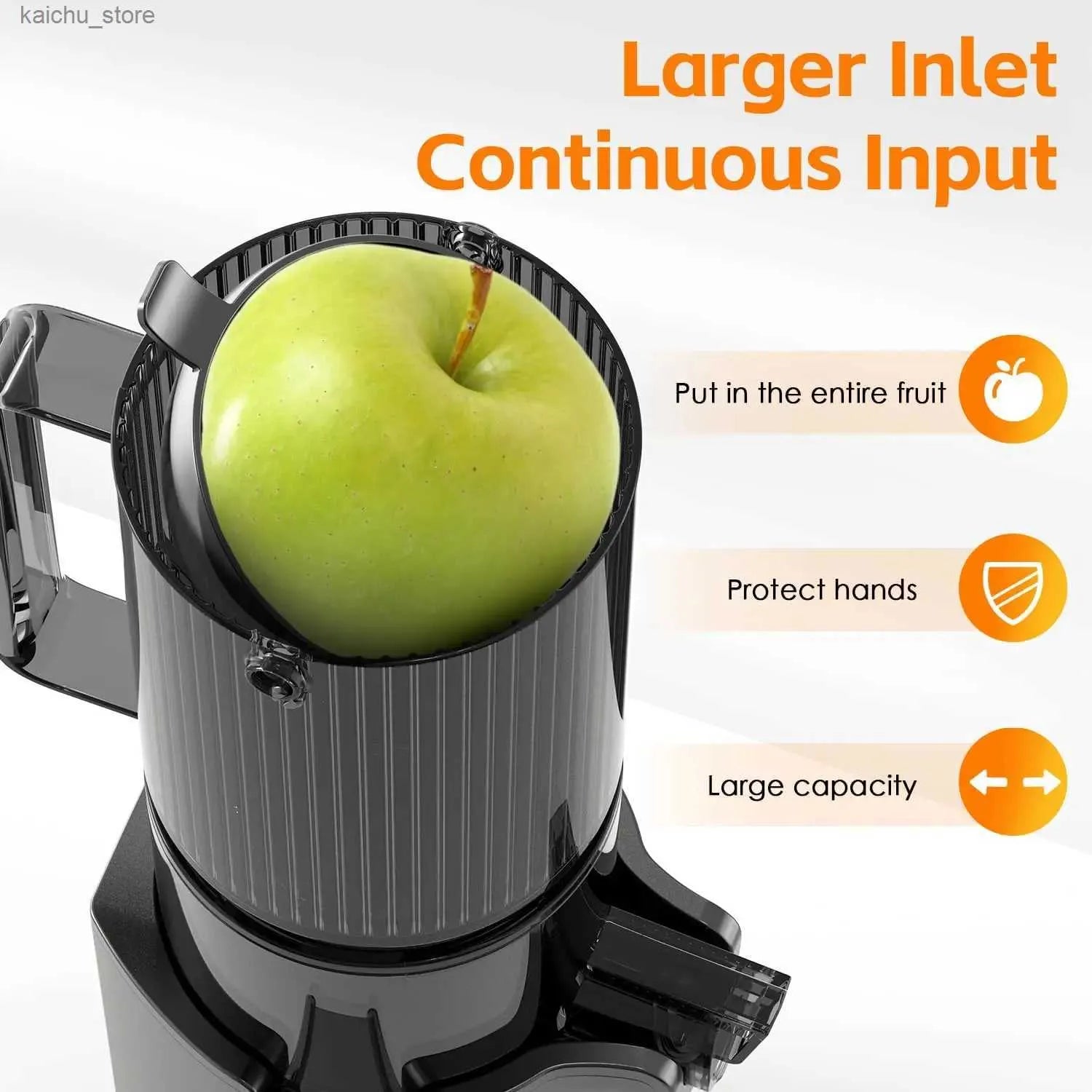 Juicers Mastic Juicer Slow Cold Juicer with Large Inlet and Continuous Feeding Port Low-Noise Juicer Y240418