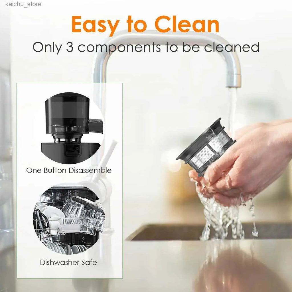 Juicers Mastic Juicer Slow Cold Juicer with Large Inlet and Continuous Feeding Port Low-Noise Juicer Y240418